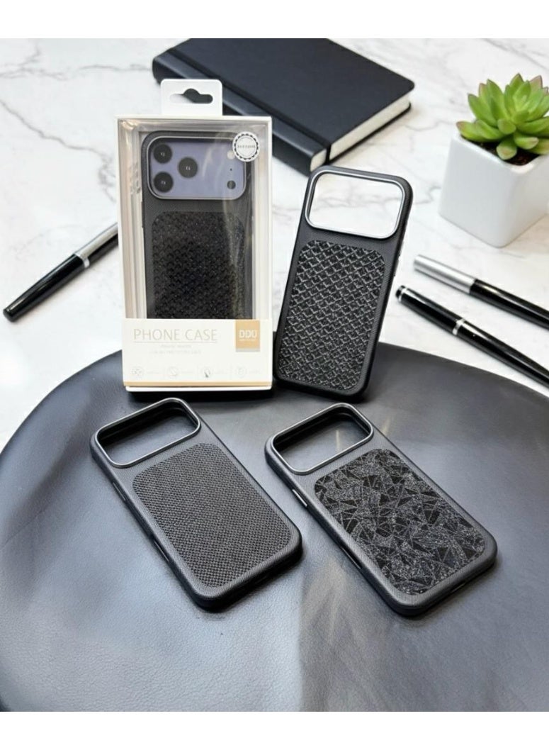 أكاليكس جراب جلدي لامع من DDU لهاتف iPhone 17 Pro Max - غطاء أنيق فاخر بلمعان معدني، حماية متينة وملمس ناعم - Image 5